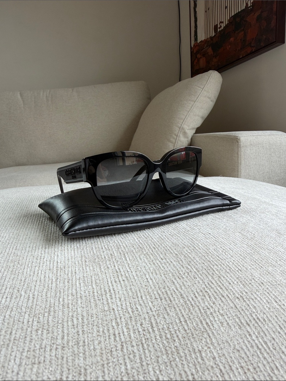 Dior Black Oversized Cat-Eye Sunglasses